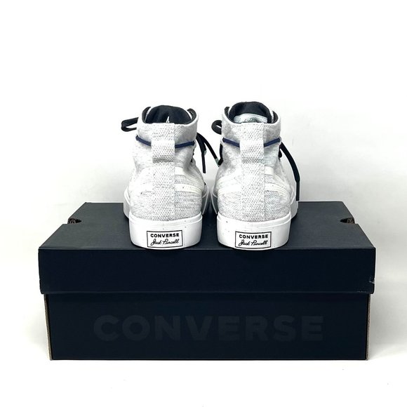 💖MEGA SALE💖Converse Jack Purcell Rally Mid White Gray Shoes Women  170947C - Picture 5 of 10